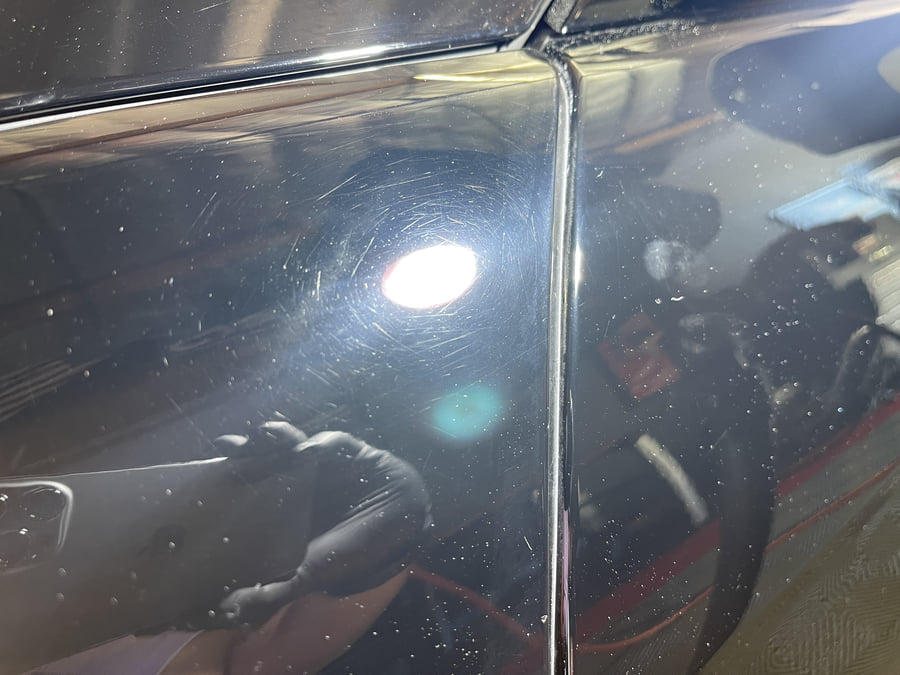 Vehicle with scratches before repair