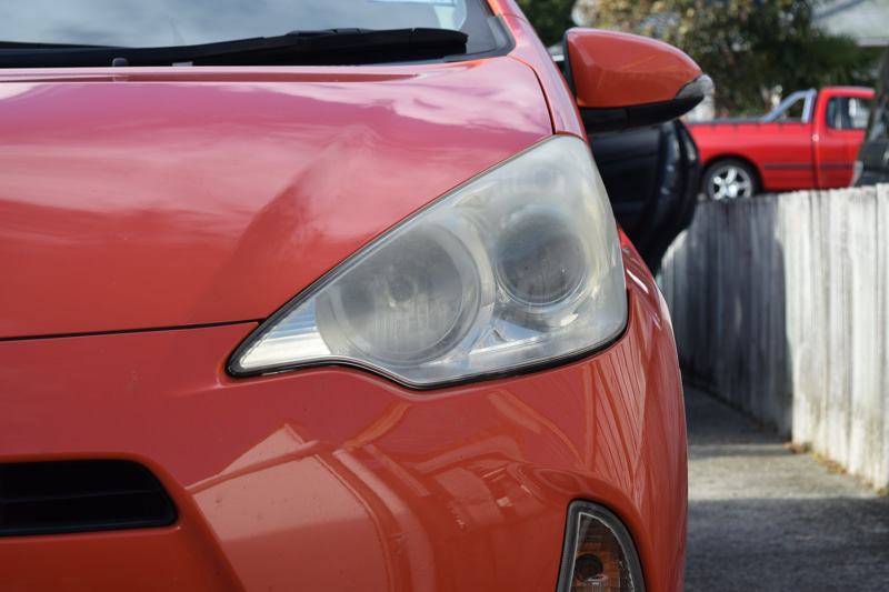 Headlight restoration before
